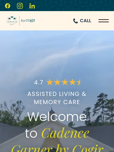 Cadence at Garner website