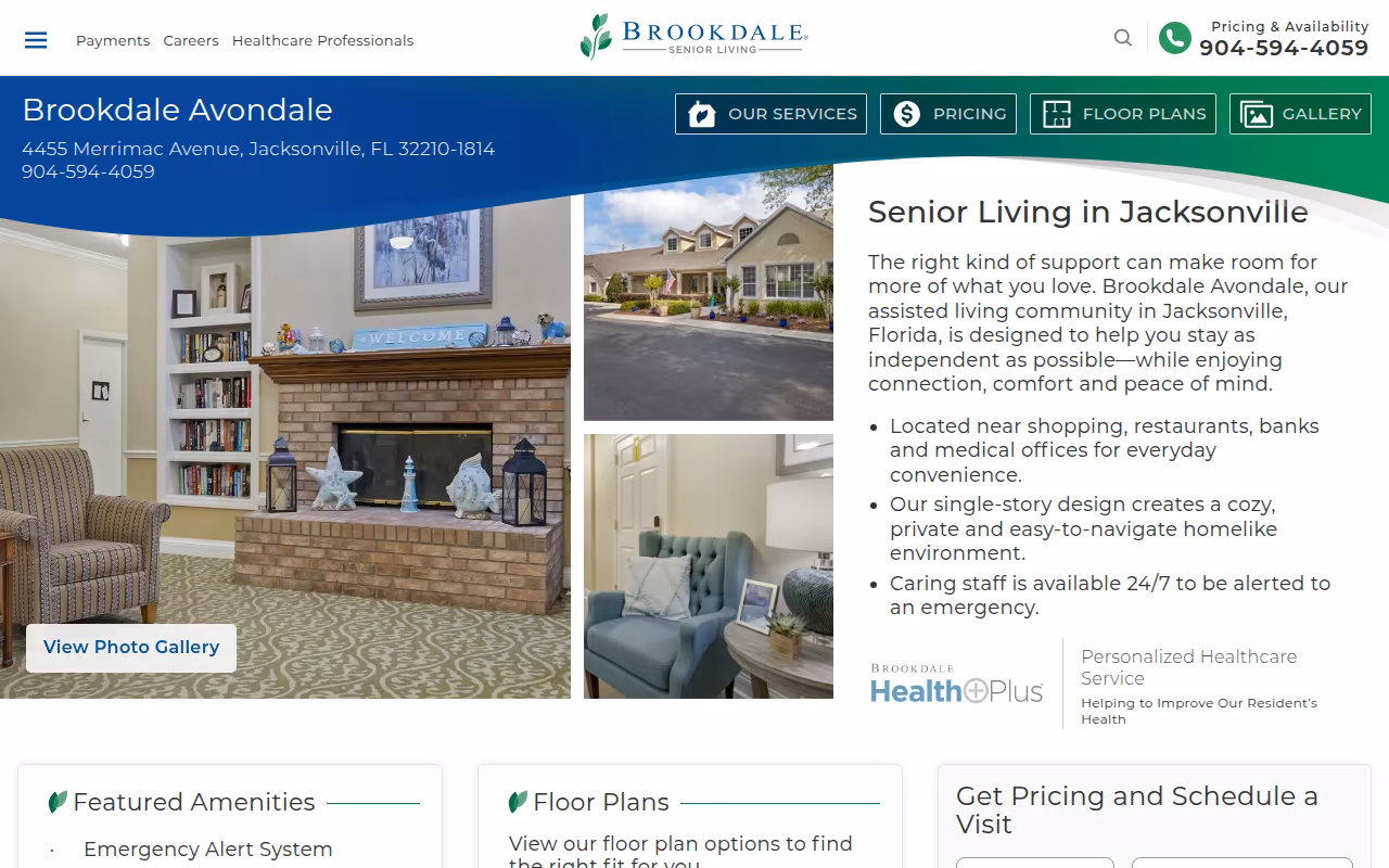 Brookdale Avondale website