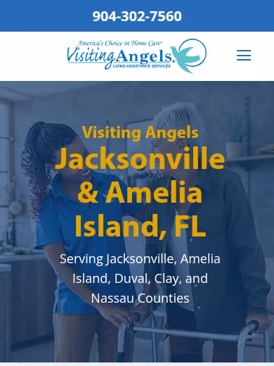 Visiting Angels Senior Home Care North Jacksonville website