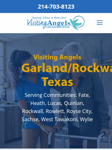 Visiting Angels Senior Home Care website