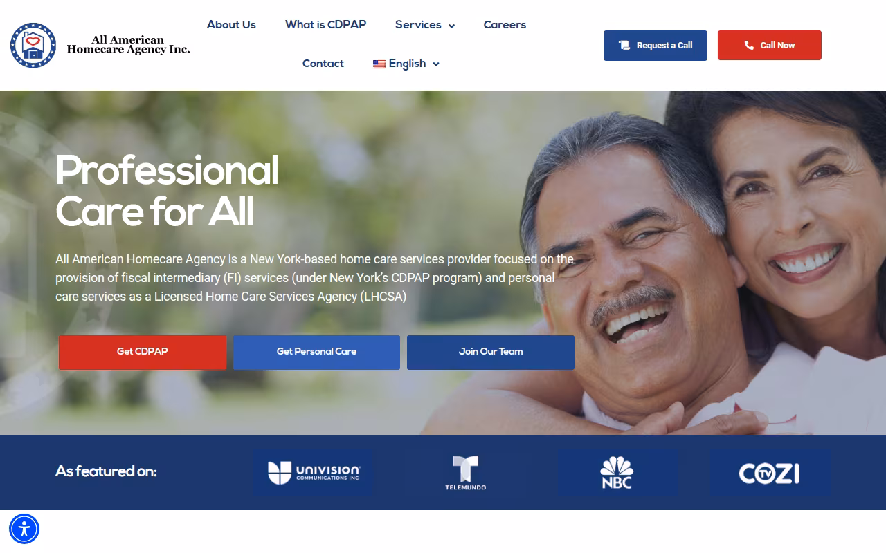 All American Homecare Agency website