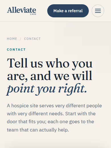 Inland Valley Hospice website