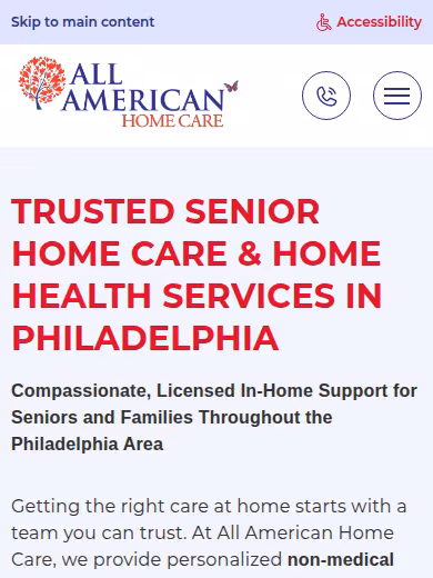 All American Home Care website