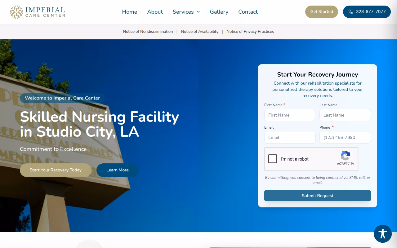 Imperial Care Center website