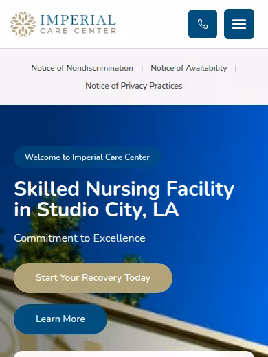 Imperial Care Center website