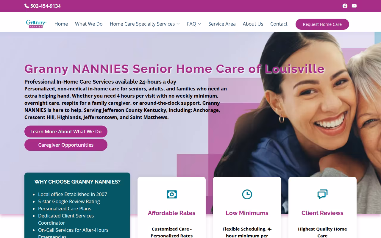 Granny NANNIES of Kentucky & Southern Indiana website