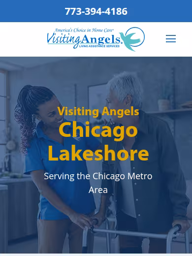Visiting Angels Senior Home Care website