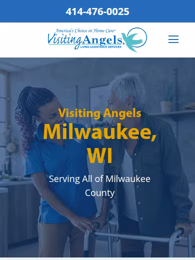 Visiting Angels Senior Home Care website